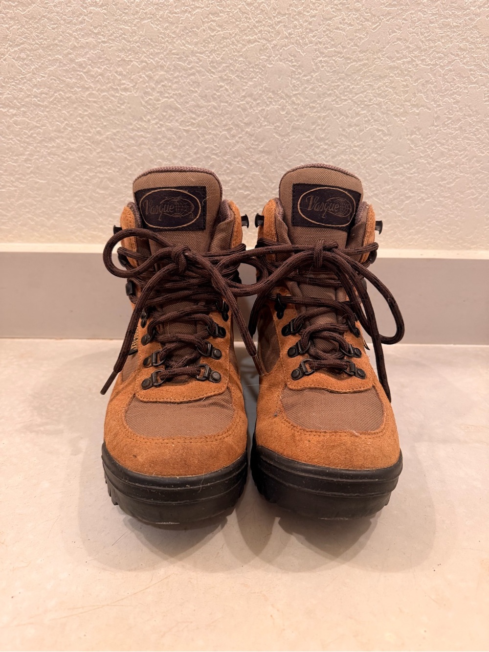 Vasque Brown Suede & Canvas Hiking Boots